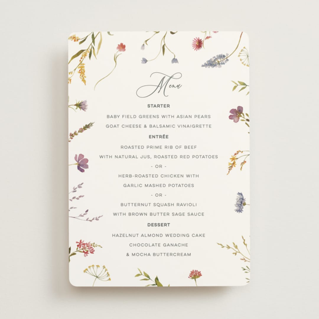 "Untied" - Menus in Sherbert by Erin Hodges - Front