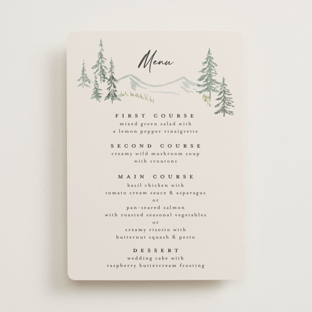 "Paradise" - Menus in Forest by Petra Kern - Front