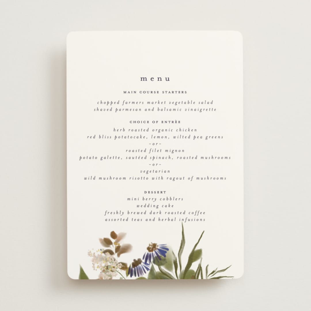 "Pressed Garden" - Menus in Fall by Grace Kreinbrink - Front