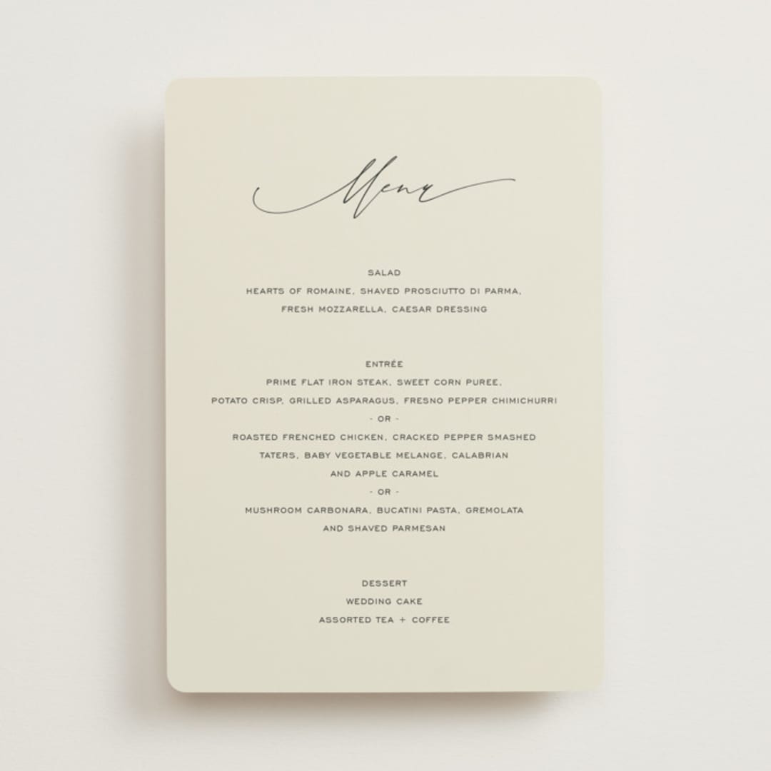 "Glide" - Menus in Porcelain by Jennifer Postorino - Front