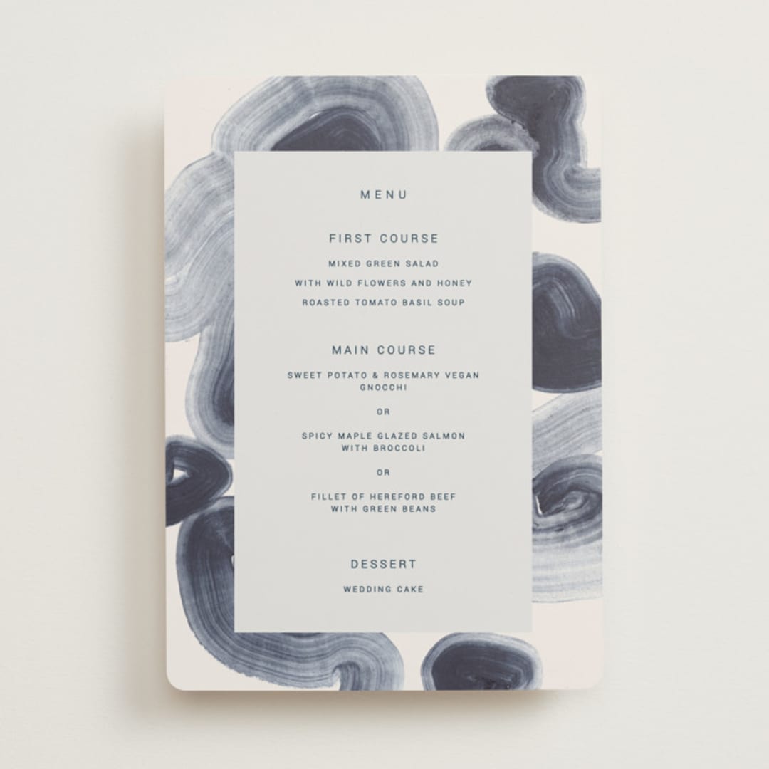 "meanders" - Menus in Ocean by Sumak Studio - Front
