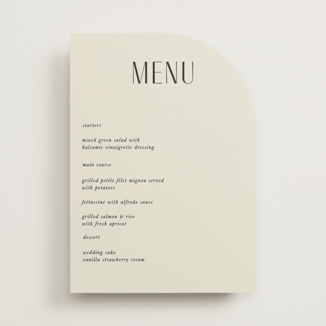 "Commonwealth" - Menus in Ecru by That Girl Press - Front