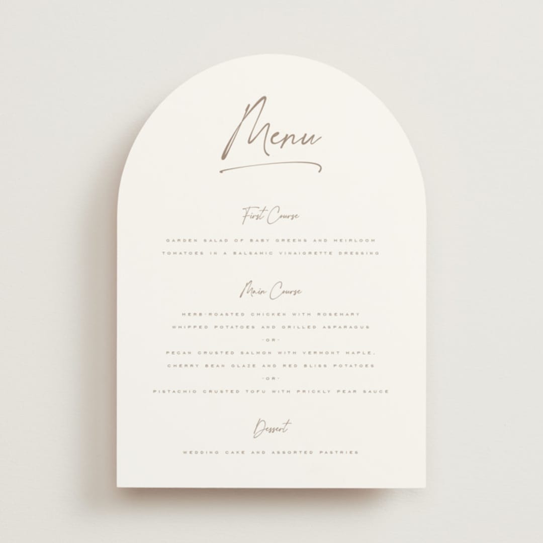 "Full Photo" - Menus in Chiffon by Orasie - Front
