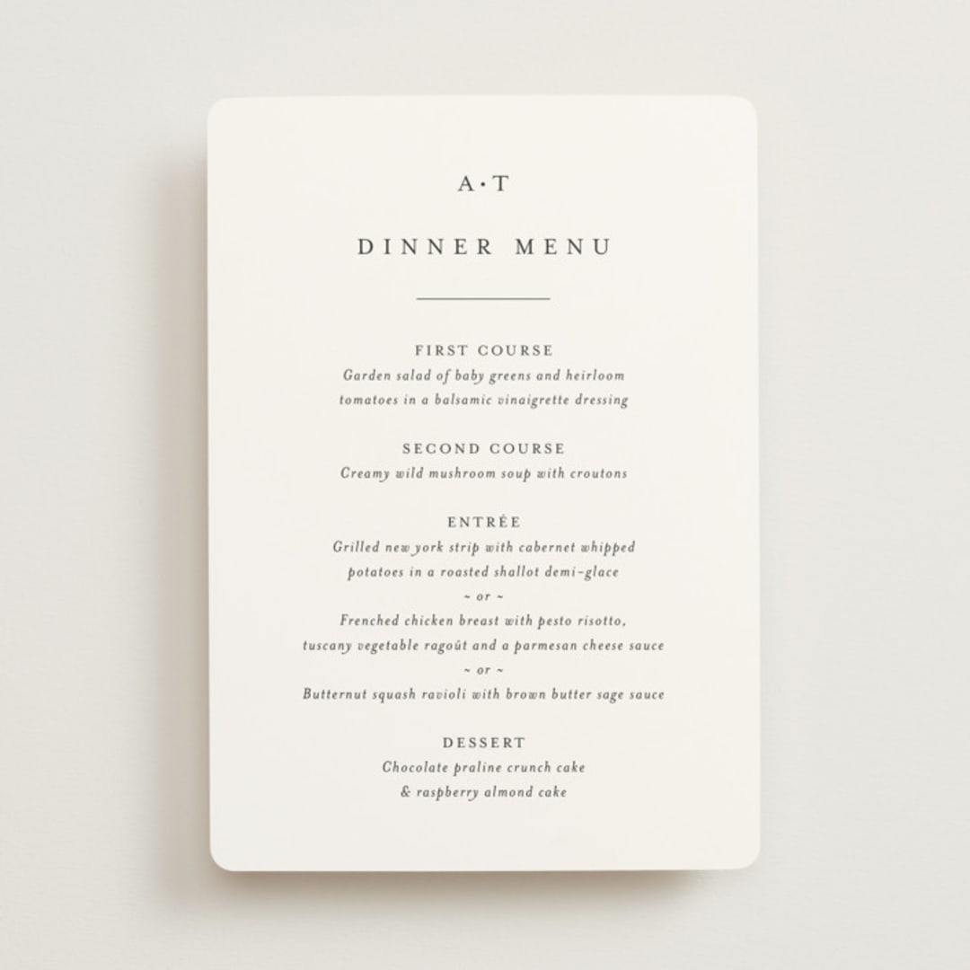 "Cedar creek" - Menus in Cotton by Stacey Meacham - Front