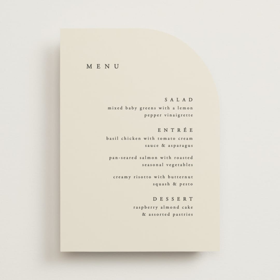 "Simply" - Menus in Linen by Brianne Larsen - Front