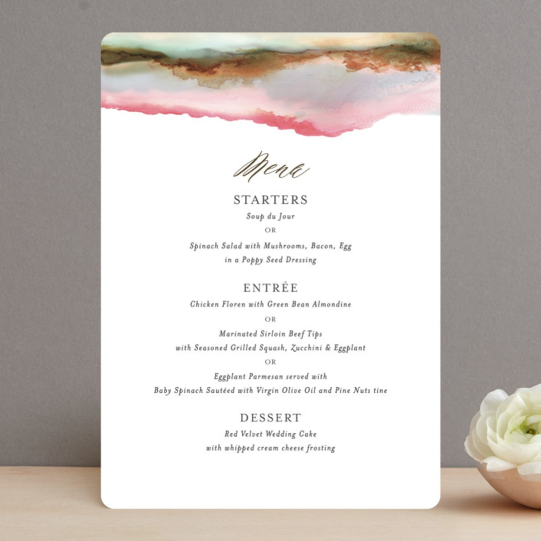 "Sedona" - Menus in Desert Sands by Itsy Belle Studio - Front