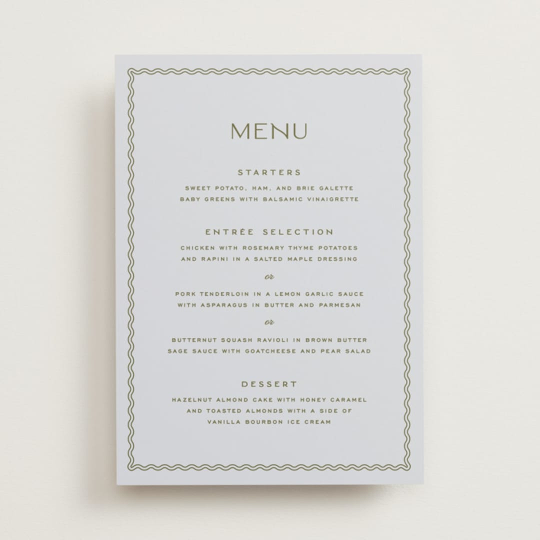 "callum" - Menus in Lavender by Ellen Schlegelmilch - Front