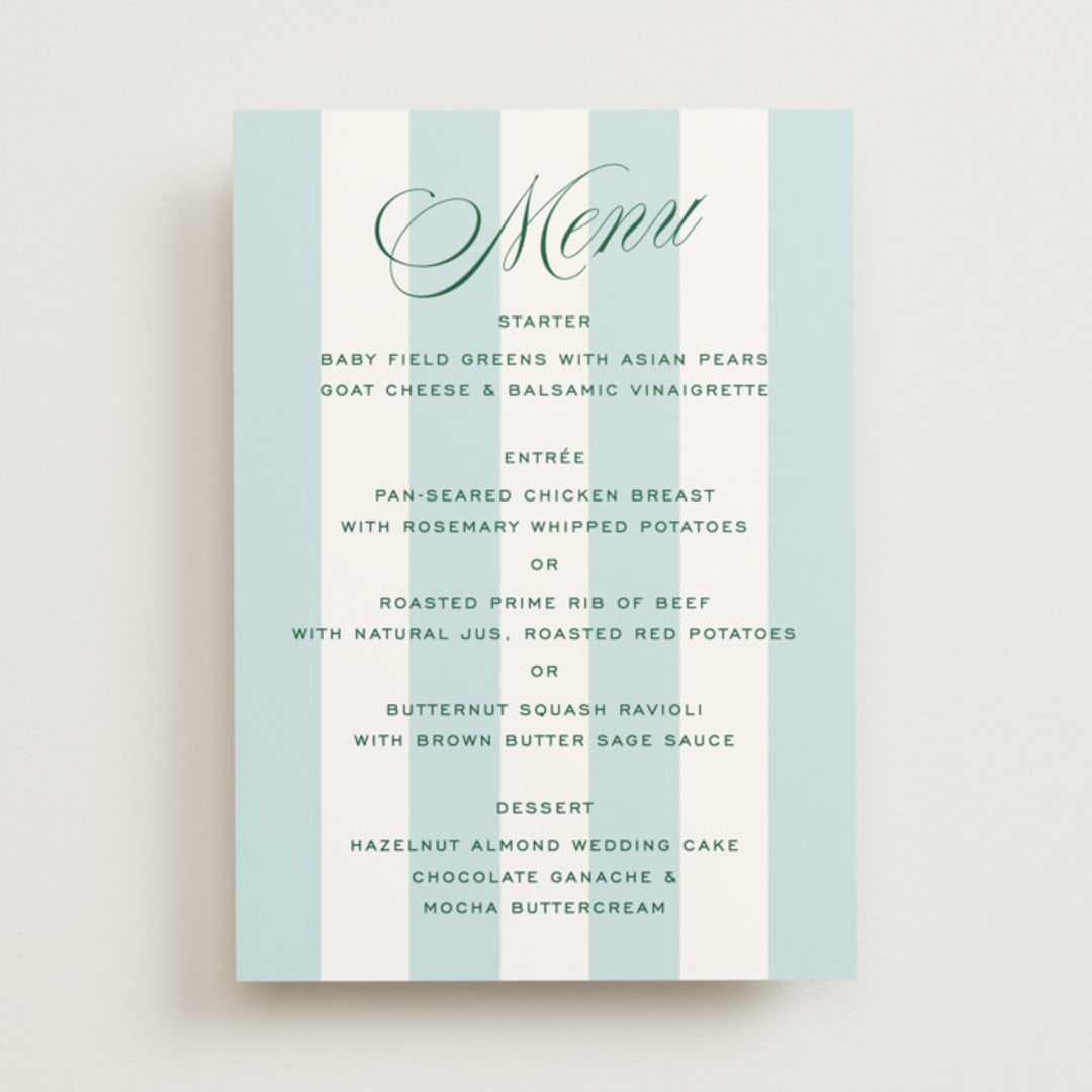 "Island Palm" - Menus in Low Tide by Susan Zinader - Front