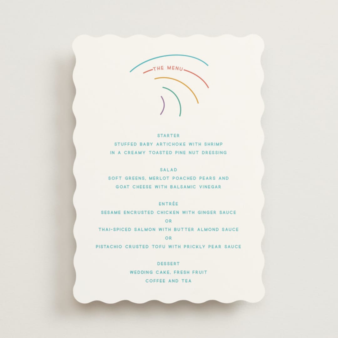 "rainbow 2.0" - Menus in Light Hearted by Deborah Chou - Front