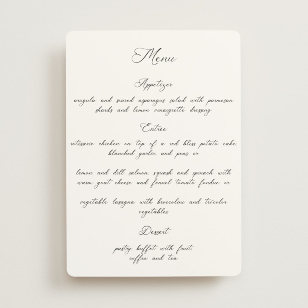 "Poem" - Menus in Snow by Maja Cunningham - Front