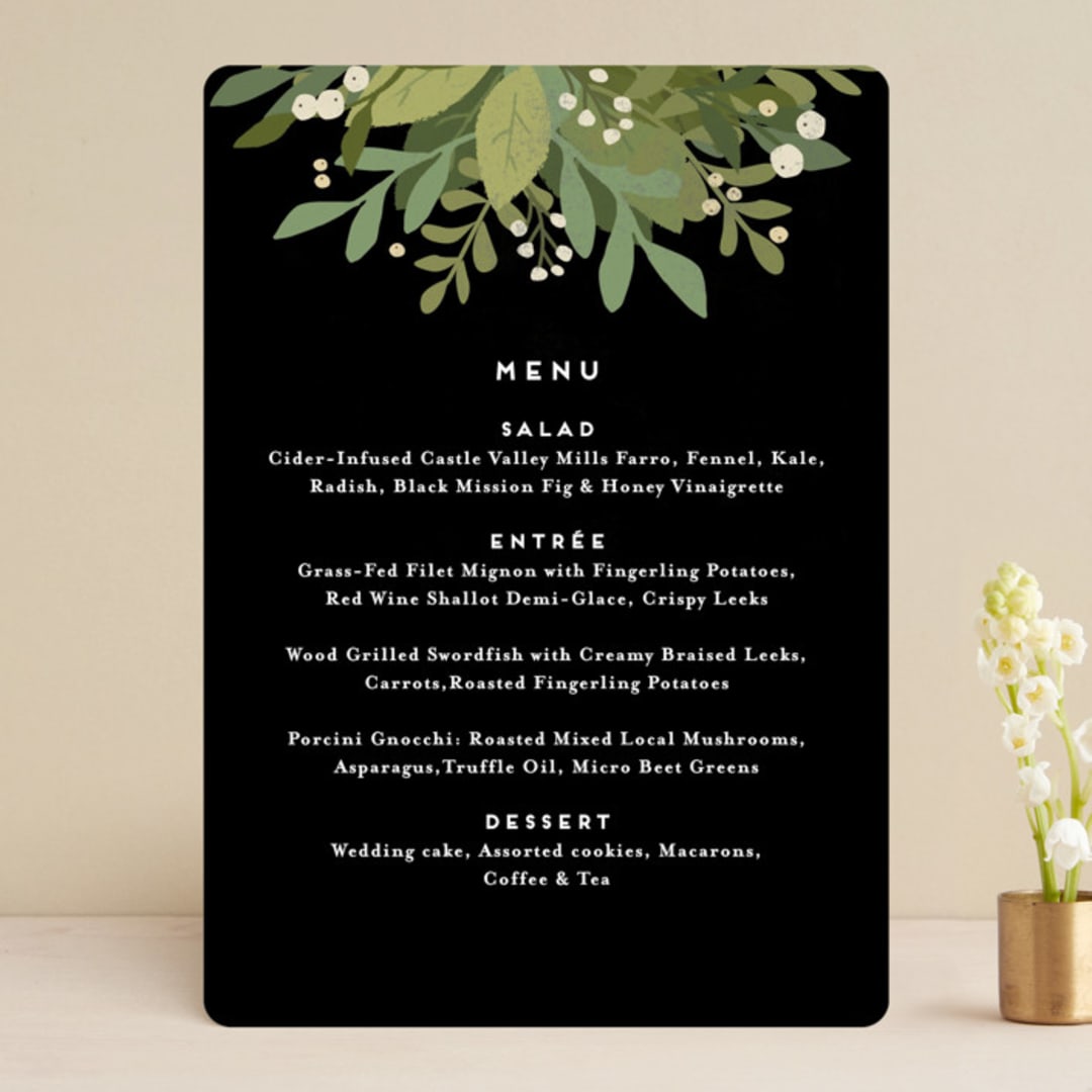 "Laurel of Greens" - Menus in Midnight by Jennifer Wick - Front