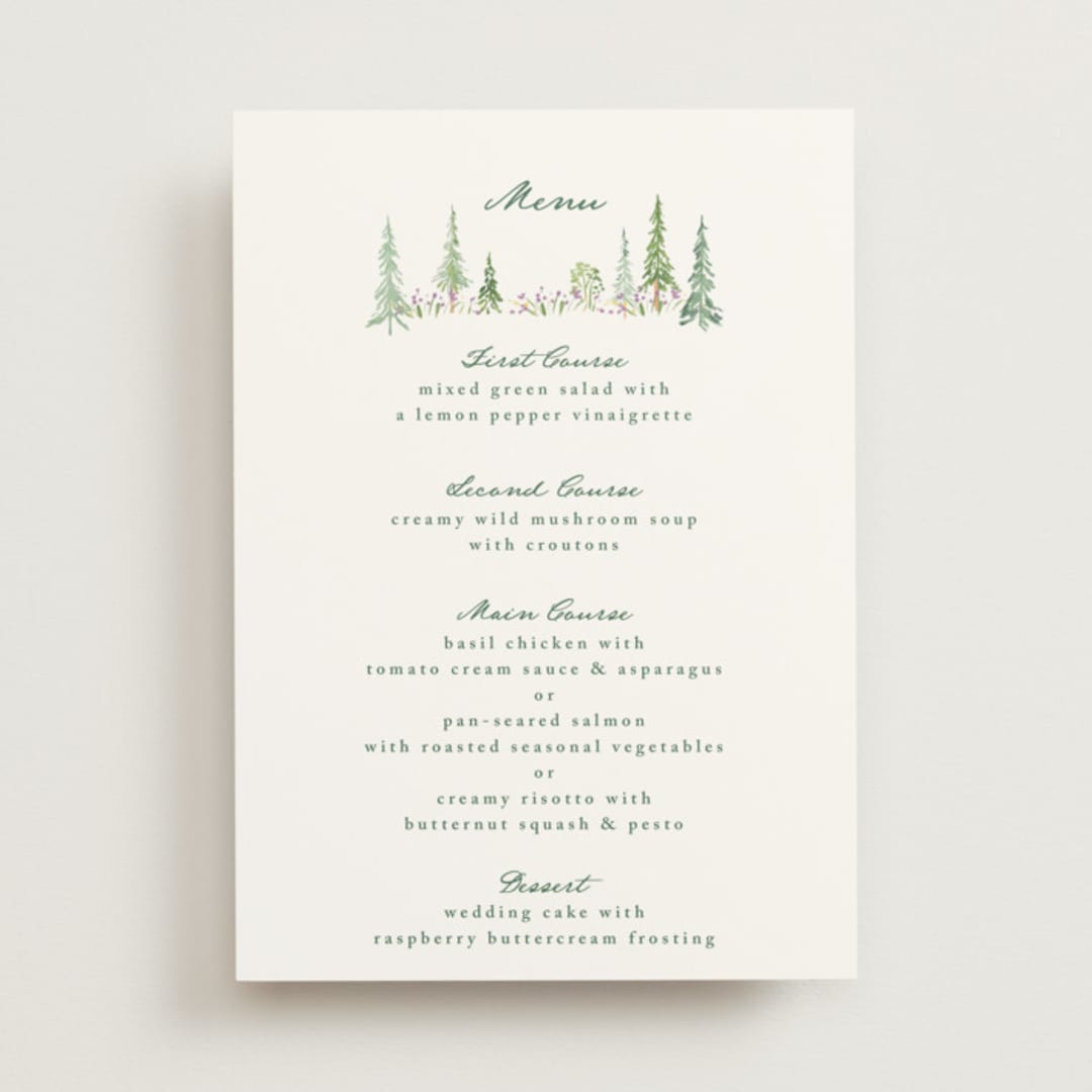 "Plain Air" - Menus in Meadow by Petra Kern - Front
