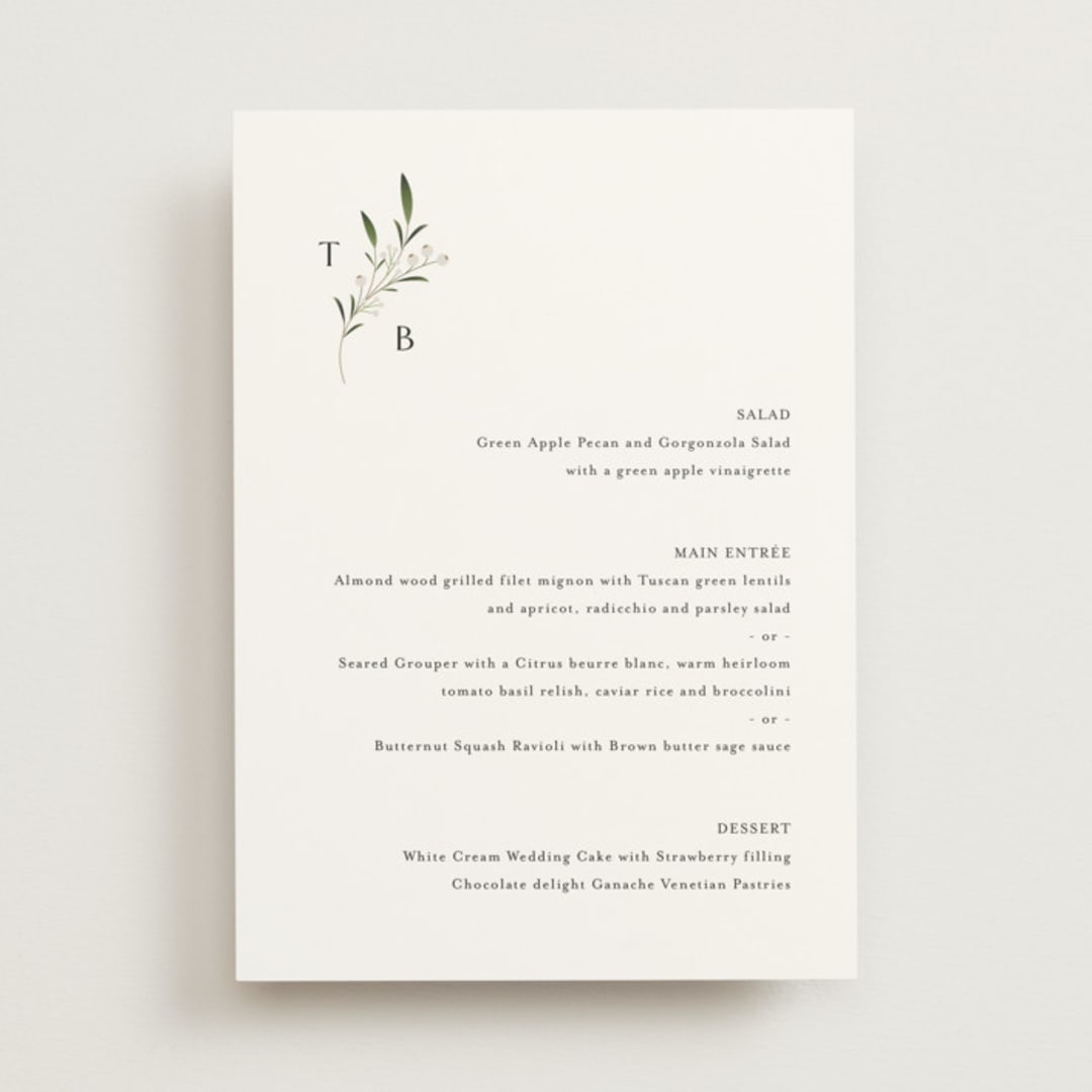 "Gentle Whisper" - Menus in Cotton by Jennifer Postorino - Front