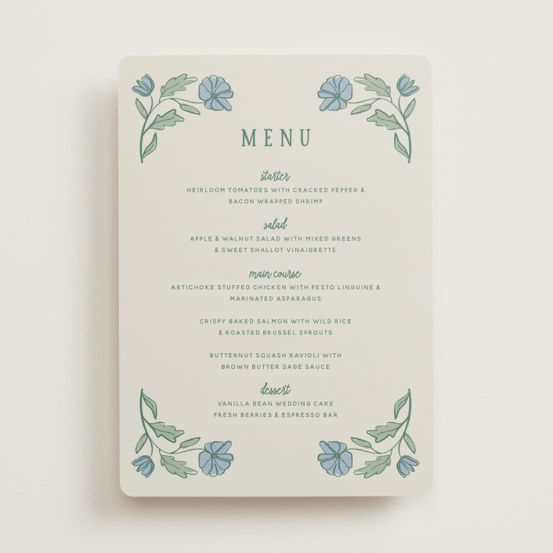 "Botanical" - Menus in Garden by Kelly Watkins - Front