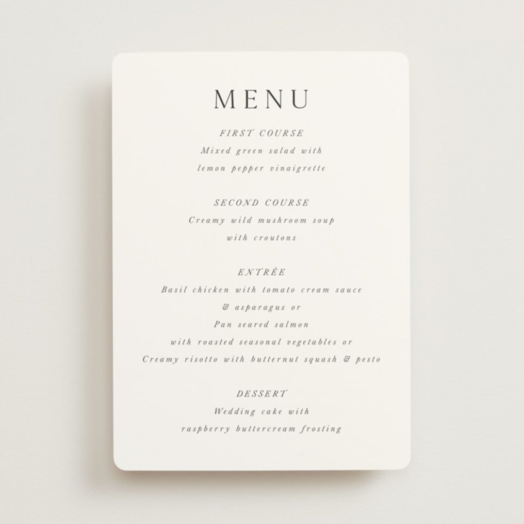 "East Coast Lighthouse" - Menus in Snow by Becky Nimoy - Front