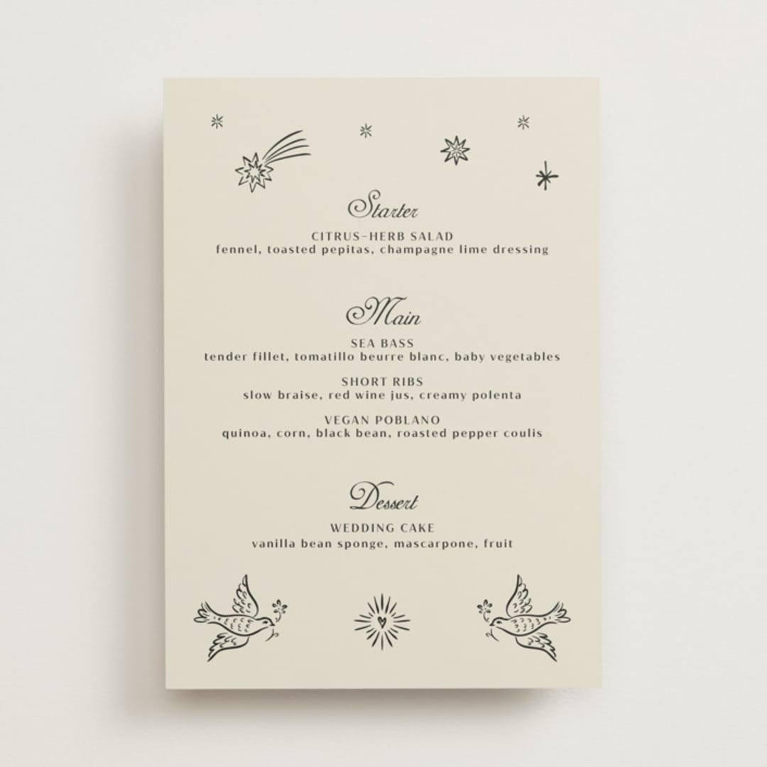 "Milagro" - Menus in Ivory by Ani Somi - Front