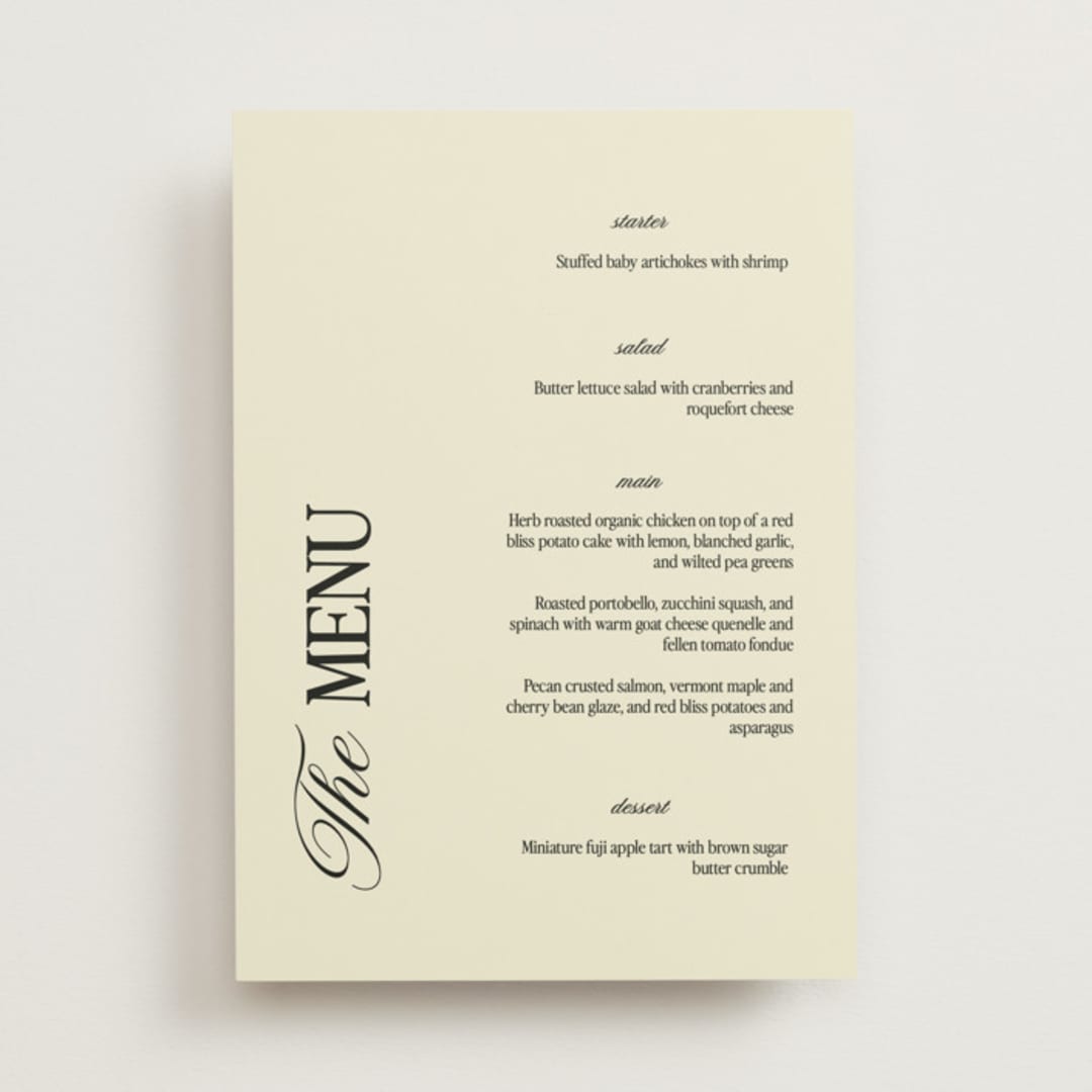 "The Eternal" - Menus in Butter by Helena Vitto - Front