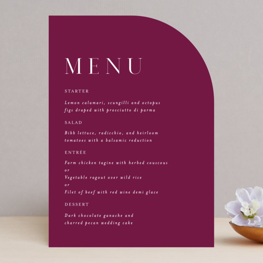 "veranda" - Menus in Merlot by Angela Marzuki - Front