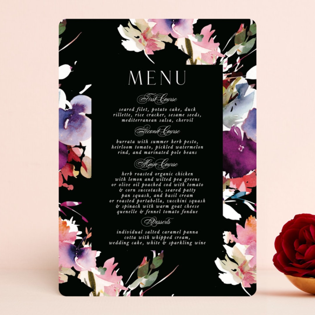 "Beauties" - Menus in Noir by Lori Wemple - Front