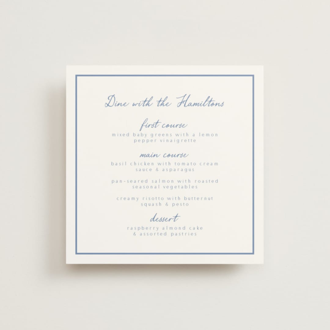 "Personal Note" - Menus in Sky by Nicole Walsh - Front