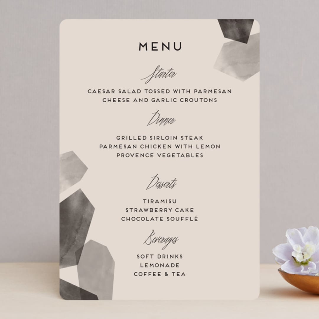 "love is strong" - Menus in Onyx by Aspacia Kusulas - Front