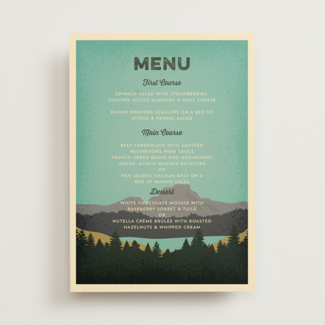 "Mountain View" - Menus in Forest by Nam Bourassa - Front