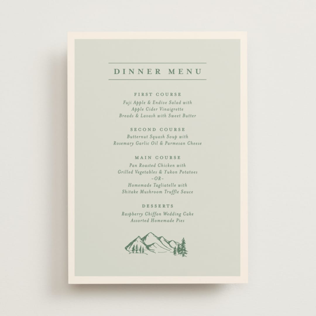 "Blue Ridge" - Menus in Pine by Amy Kross - Front
