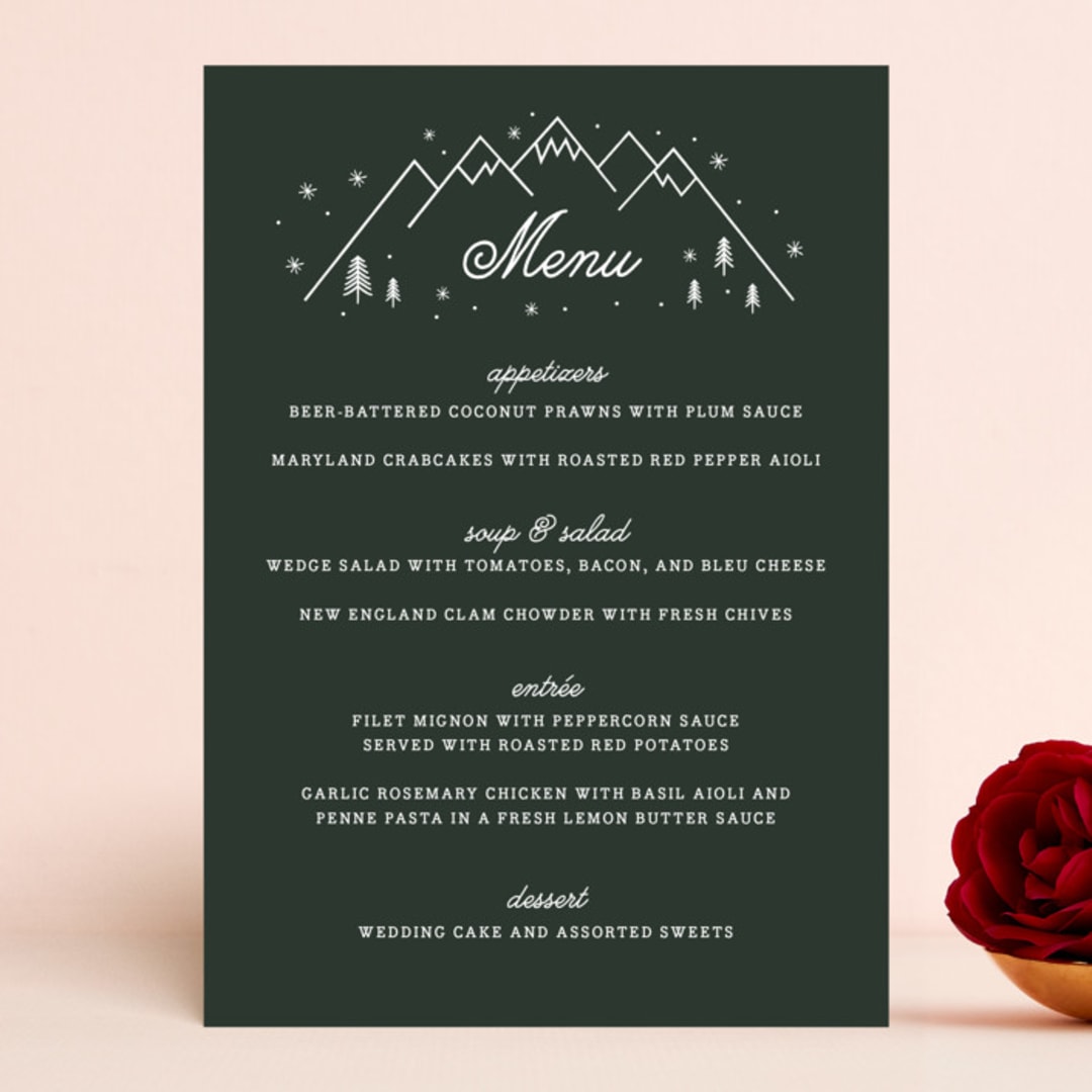 "Adventurous" - Menus in Forest by Sarah Brown - Front