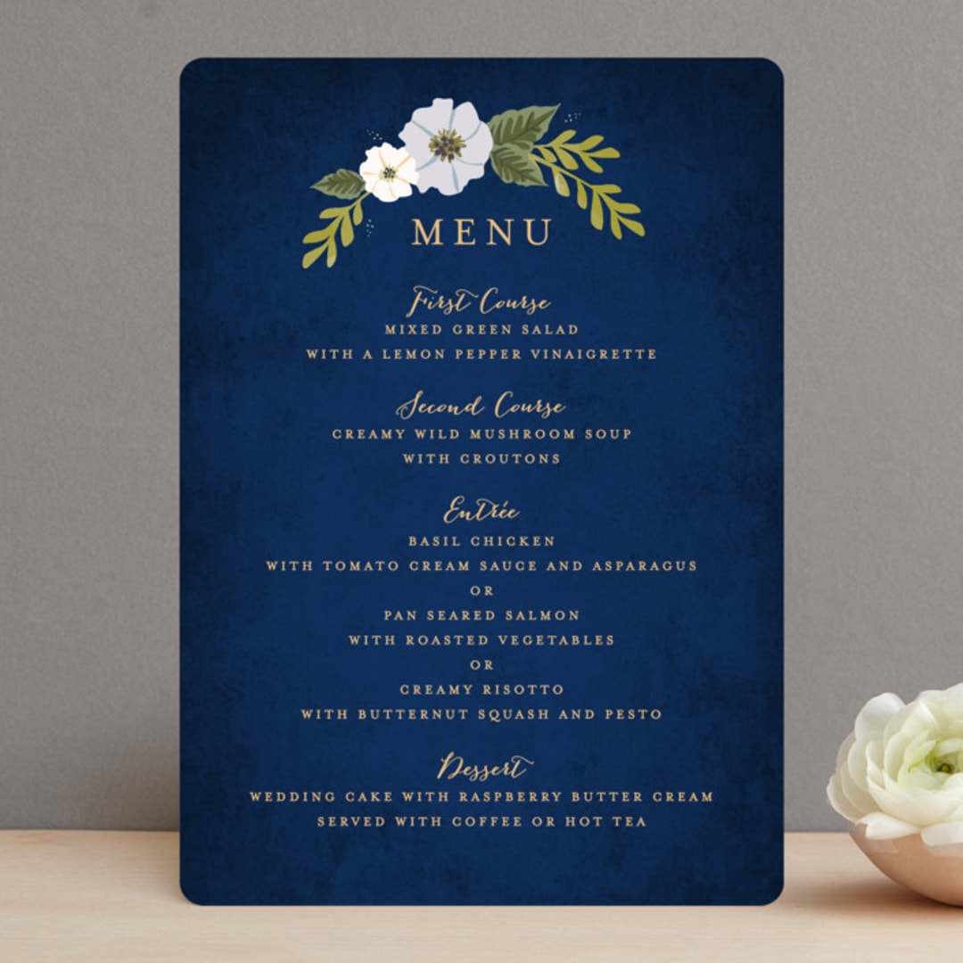 "Floral Ring" - Menus in Atlantic by Karidy Walker - Front