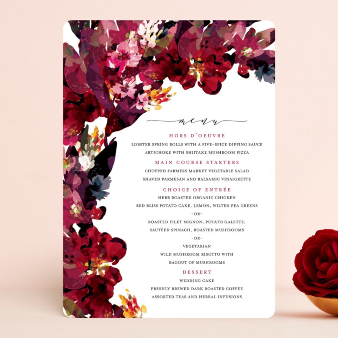 "Tidal Blooms" - Menus in Holly by Grace Kreinbrink - Front