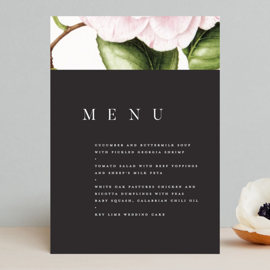 "Botanic" - Menus in Midnight by kelli hall - Front