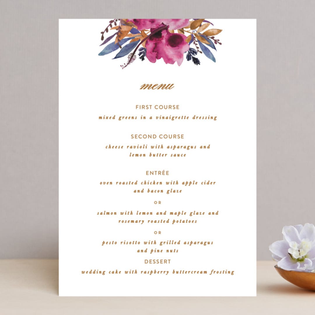 "Fall romance" - Menus in Jewelled by Creo Study - Front