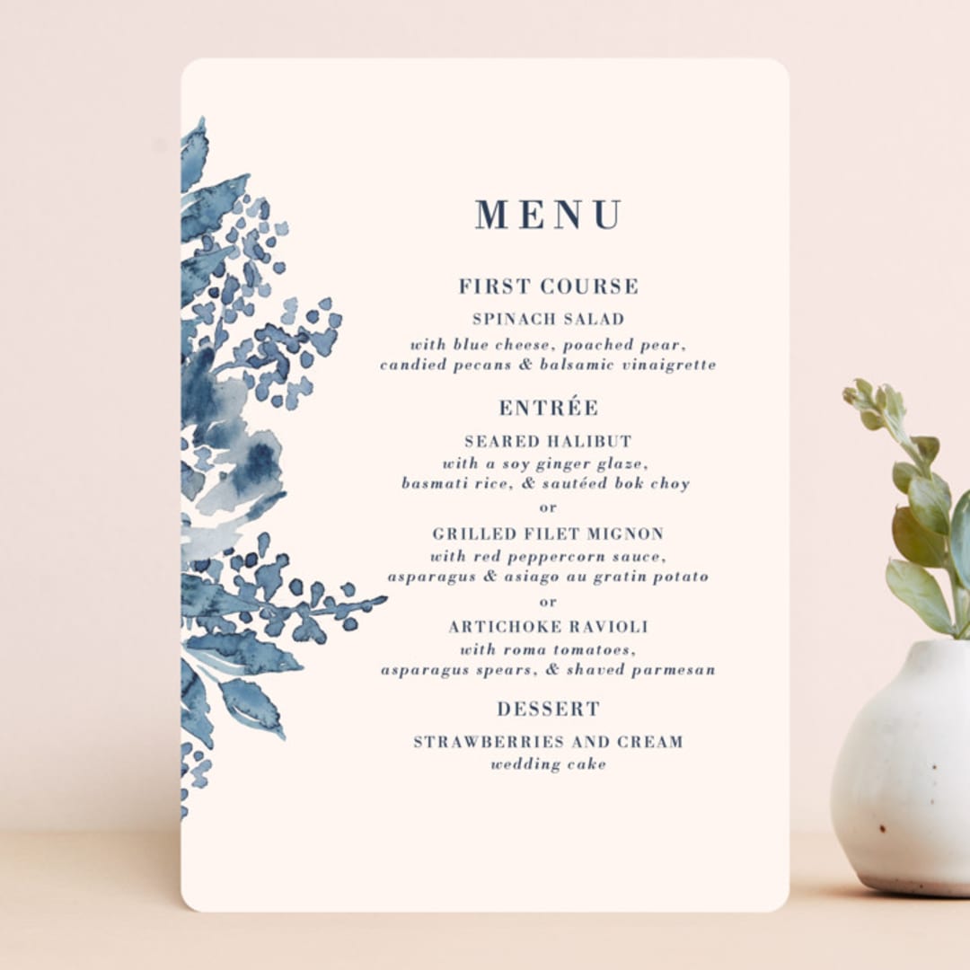 "Southern Comfort" - Menus in French Blue by Chris Griffith - Front