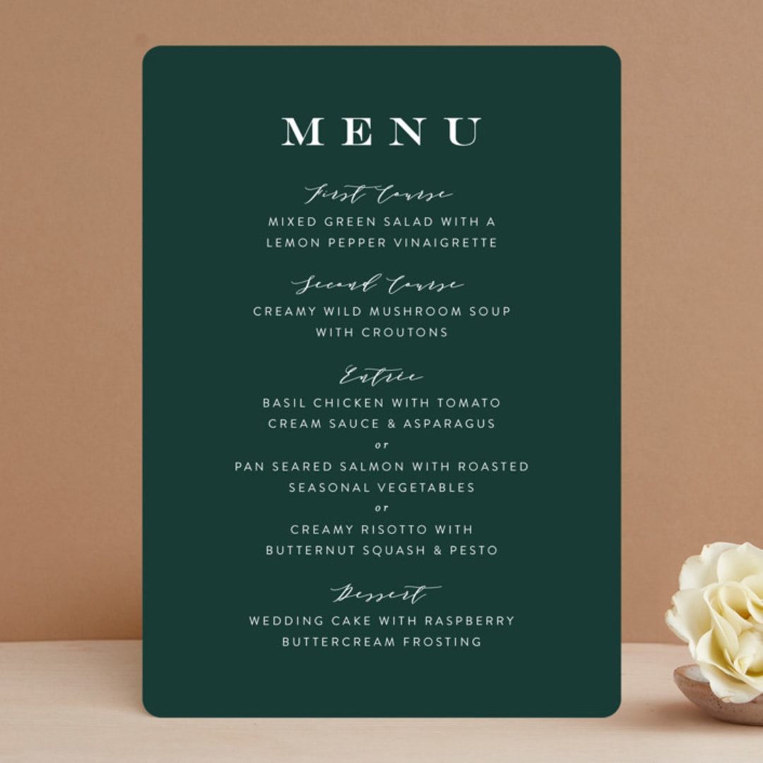 "Picture Perfect" - Menus in Diamond by Amy Payne - Front