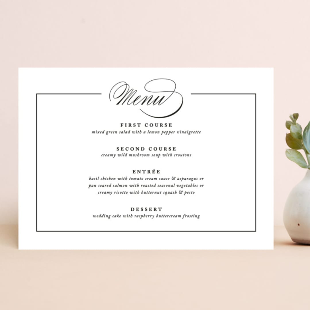 "Typography" - Menus in Pearl by lena barakat - Front