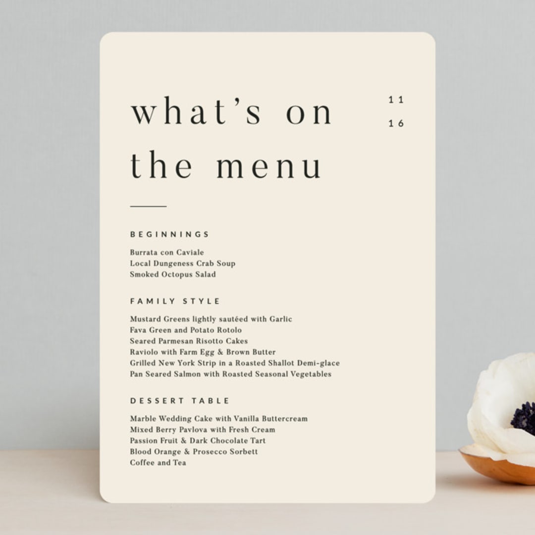 "Lineup" - Menus in Latte by Jennifer Lew - Front
