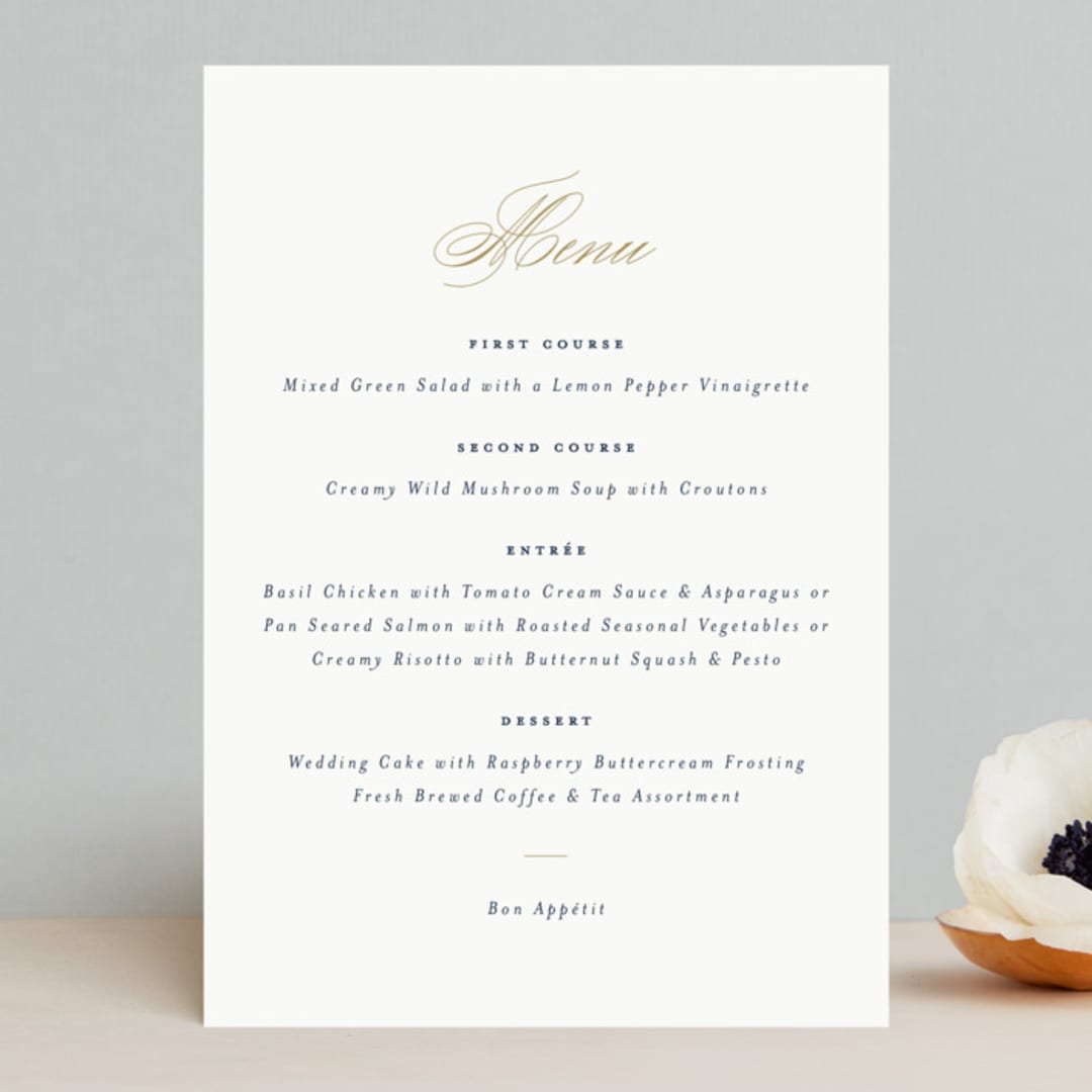 "Bold Love" - Menus in Antique by Brandy Folse - Front