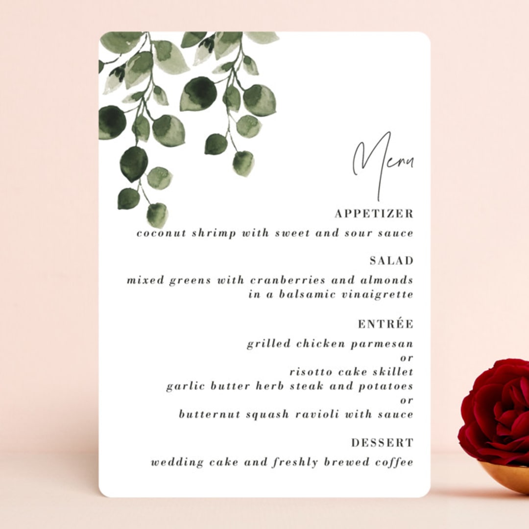 "green rush" - Menus in Snow by Anupama - Front