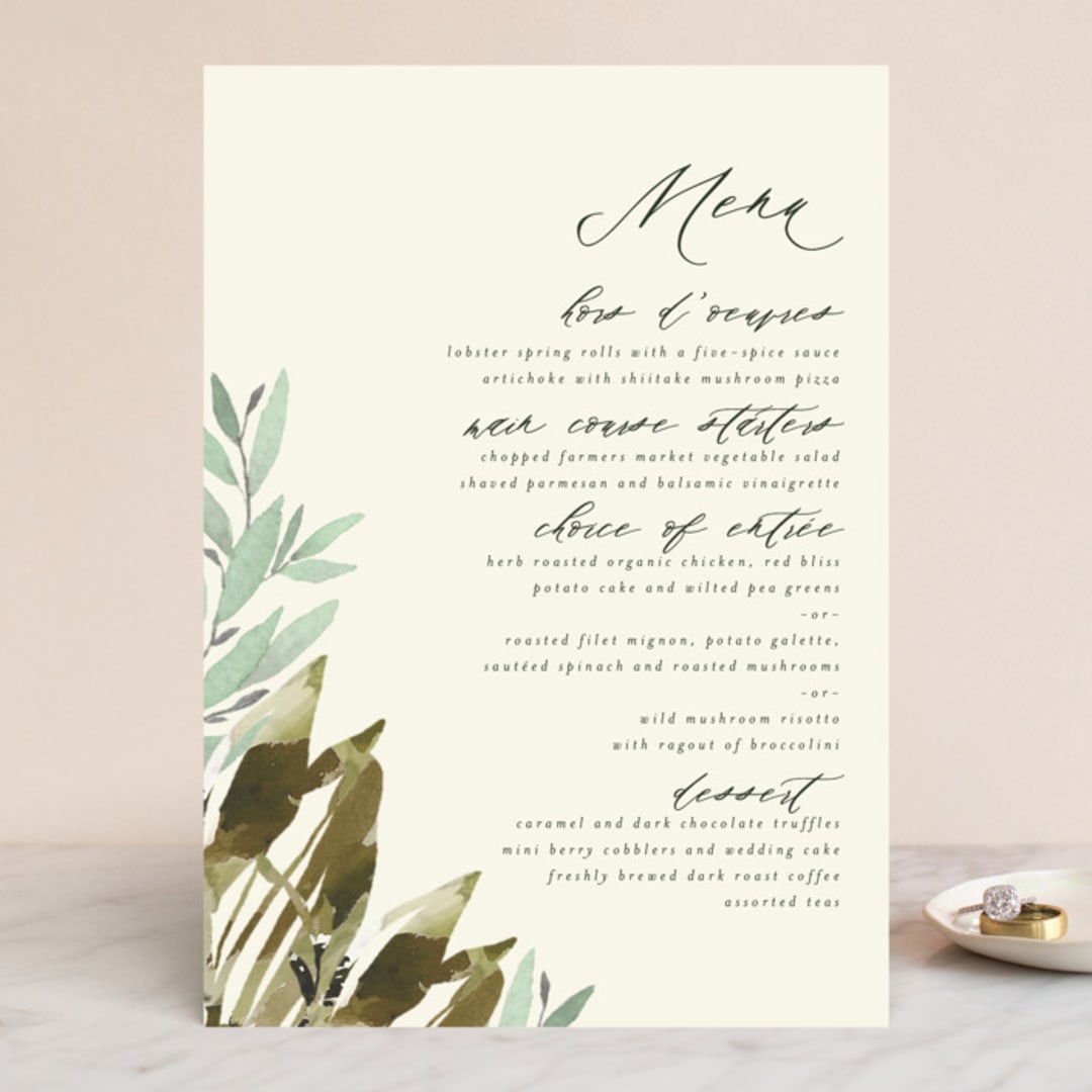 "Gardens Edge" - Menus in Garden by Grace Kreinbrink - Front