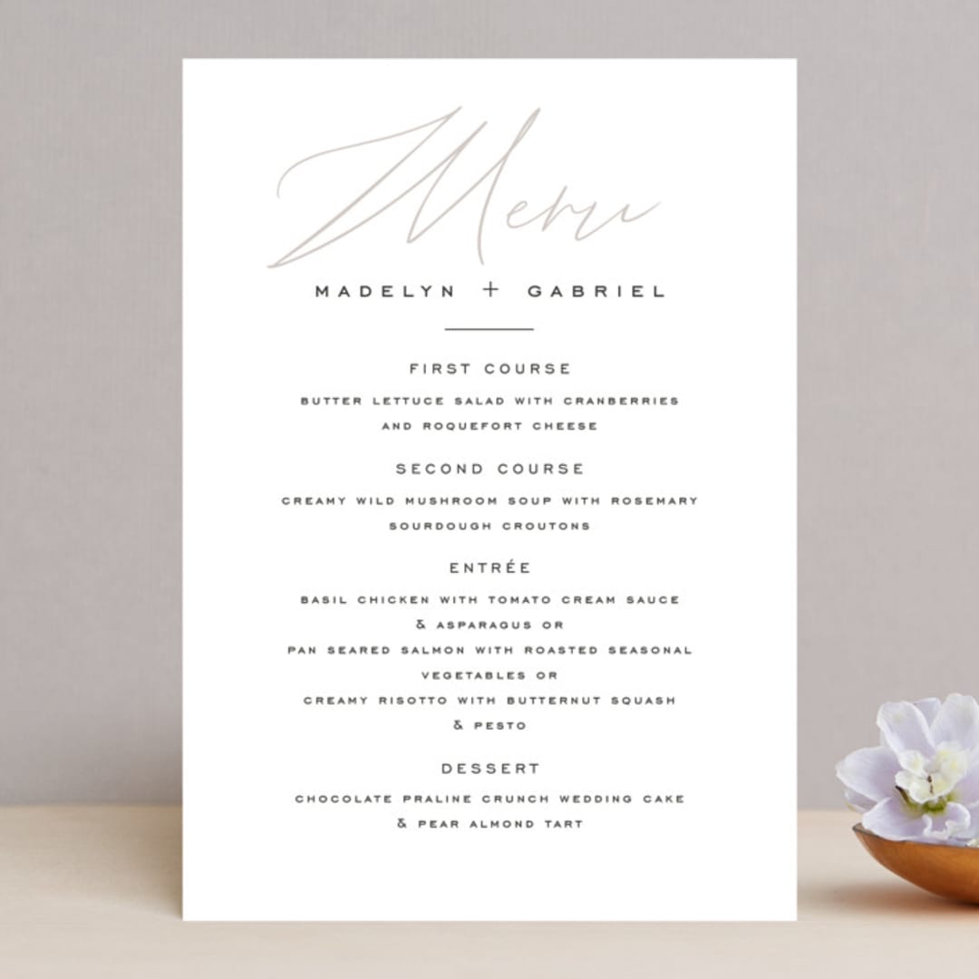 "Cummings" - Menus in Cotton by Amy Kross - Front
