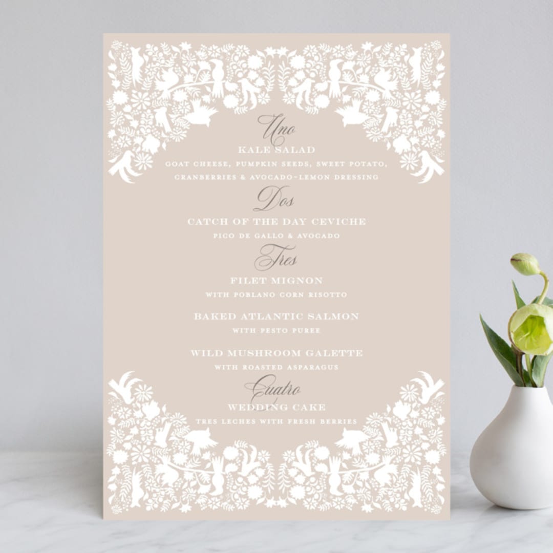 "Hacienda" - Menus in Stone by Lagniappe Paper - Front