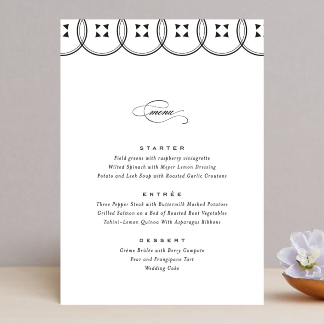 "Diantha" - Menus in Ink by Kimberly Morgan - Front