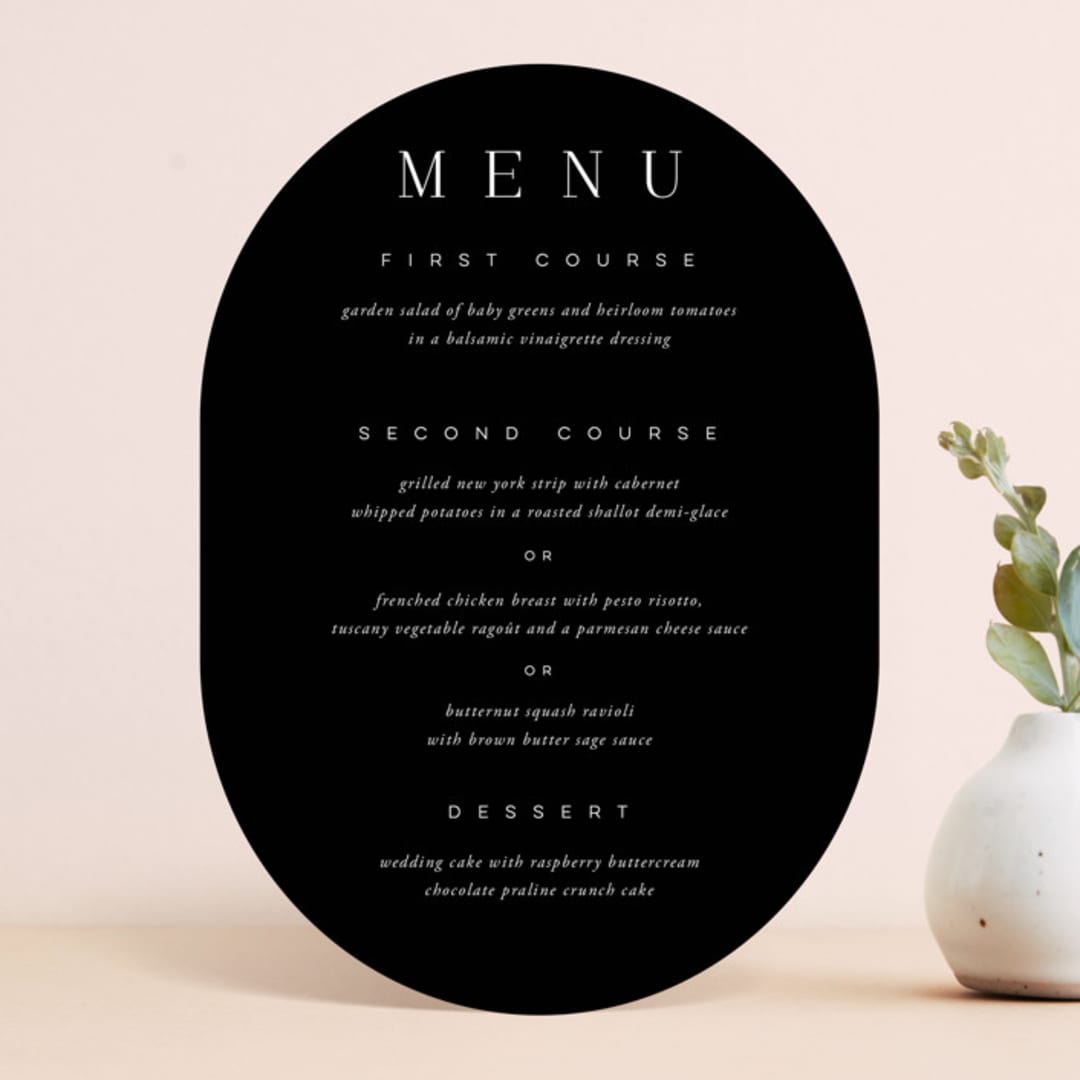 "The Space Between" - Menus in Sugar by Jessica Williams - Front