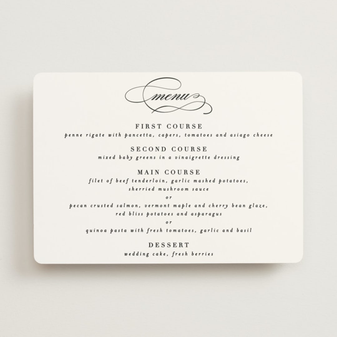 "Charming" - Menus in Pearl by AK Graphics - Front