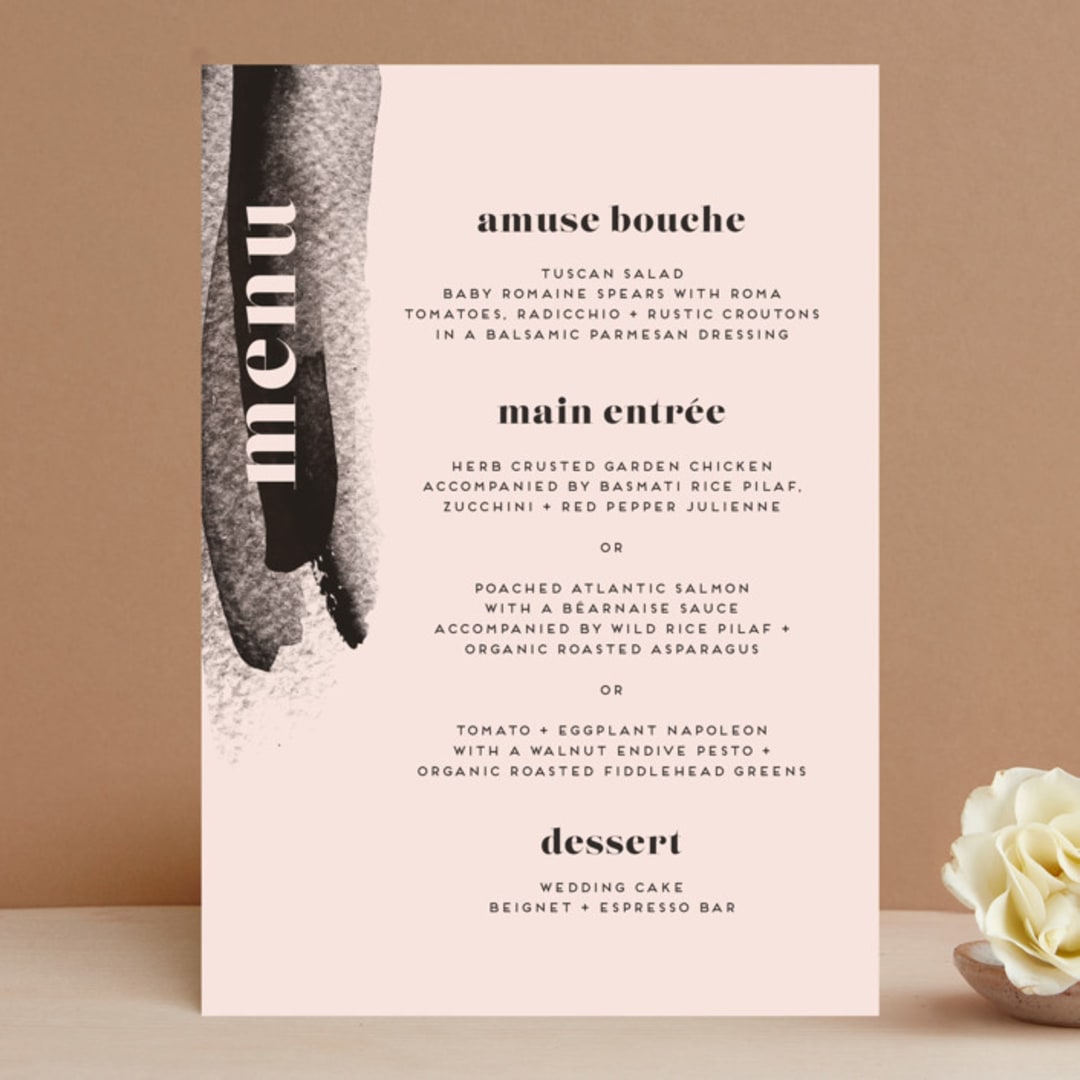 "Vignette" - Menus in Cosmopolitan by silverscreen studio - Front