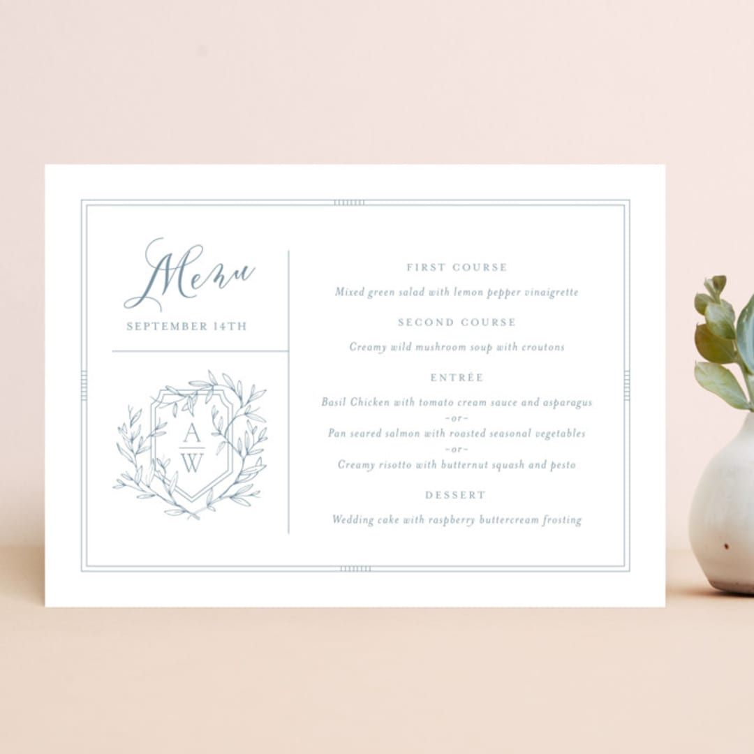 "Love Beyond Measure" - Menus in Mineral by Oscar and Emma - Karly Depew - Front