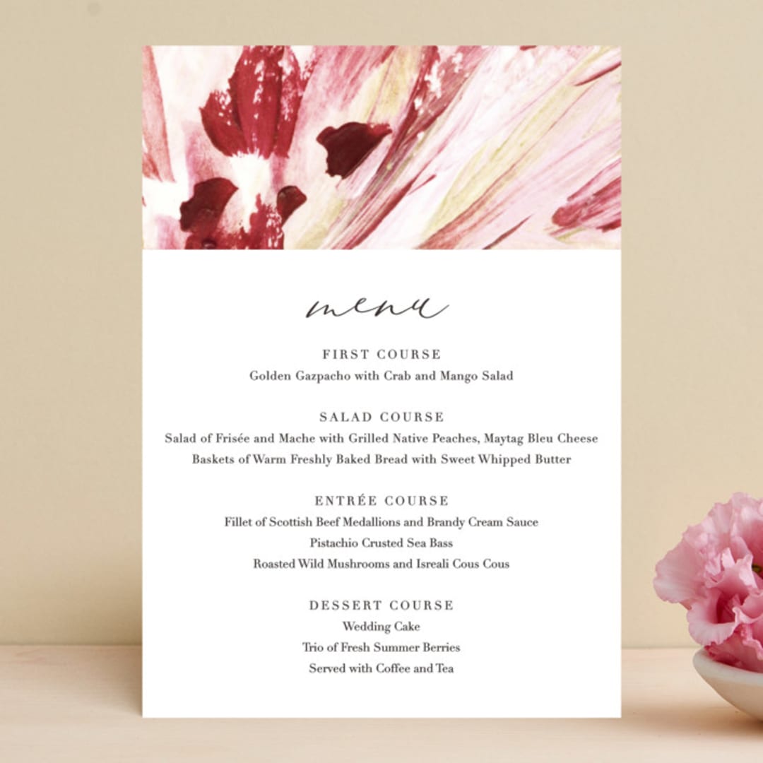 "pollen" - Menus in Petal by Robin Ott - Front