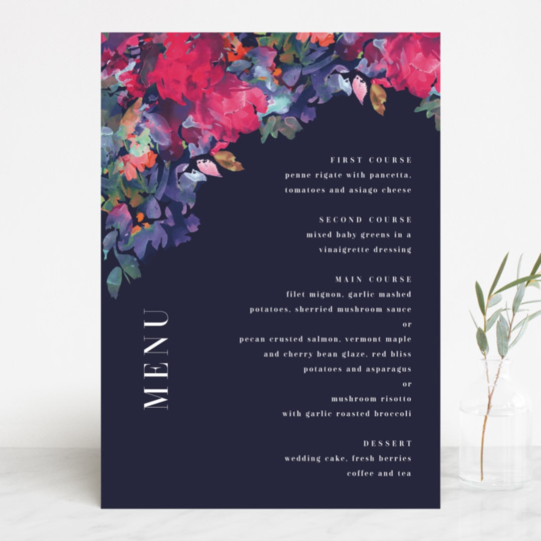 "Georgia" - Menus in Navy by Lori Wemple - Front