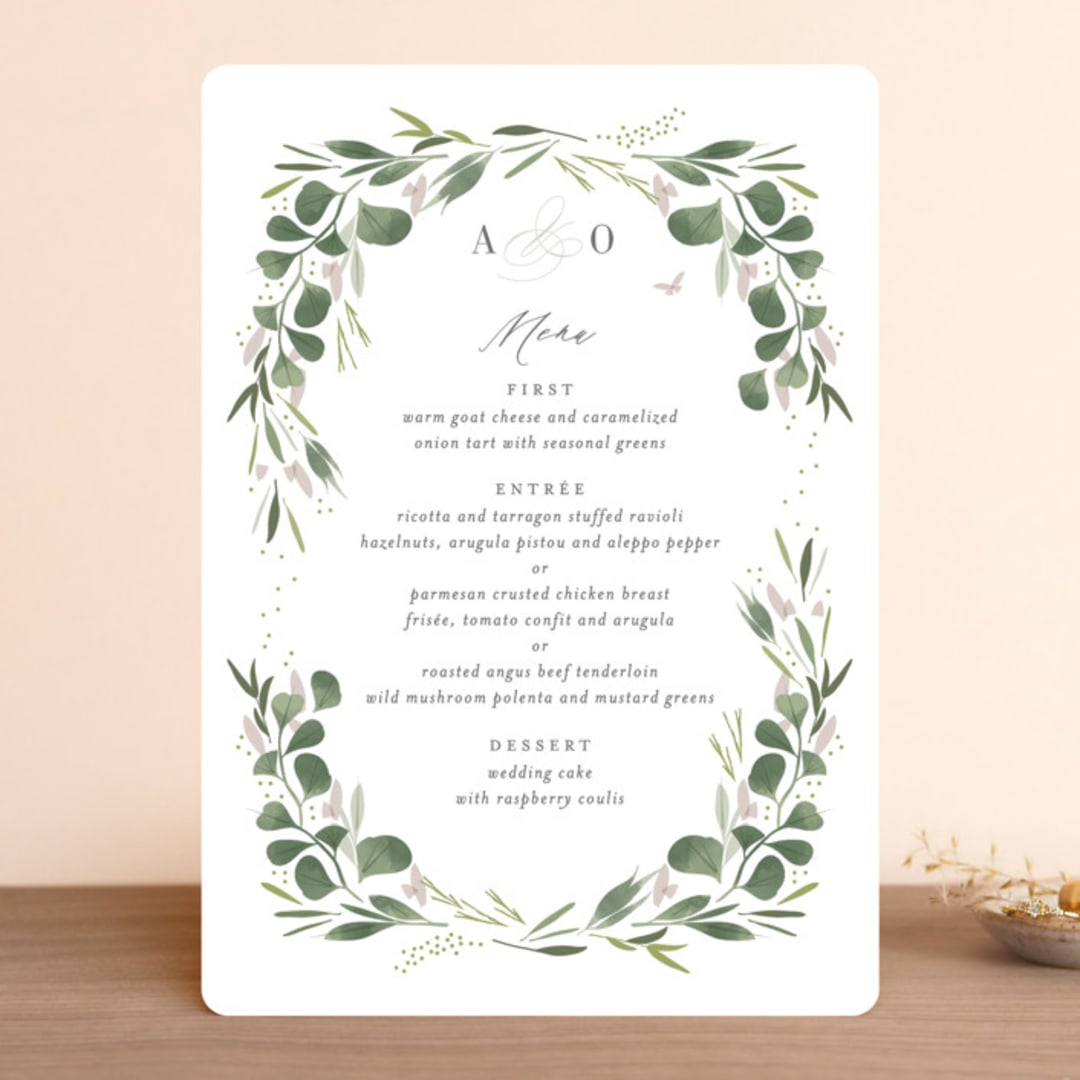 "garden path" - Menus in Ivory by Kristie Kern - Front