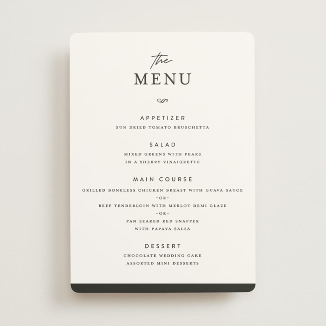 "As if a Dream" - Menus in Cloud by Pine Street Creative - Front
